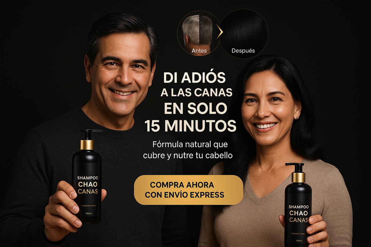Shampoo Chao Canas – Cubre Canas + Tratamiento Activador GRATIS