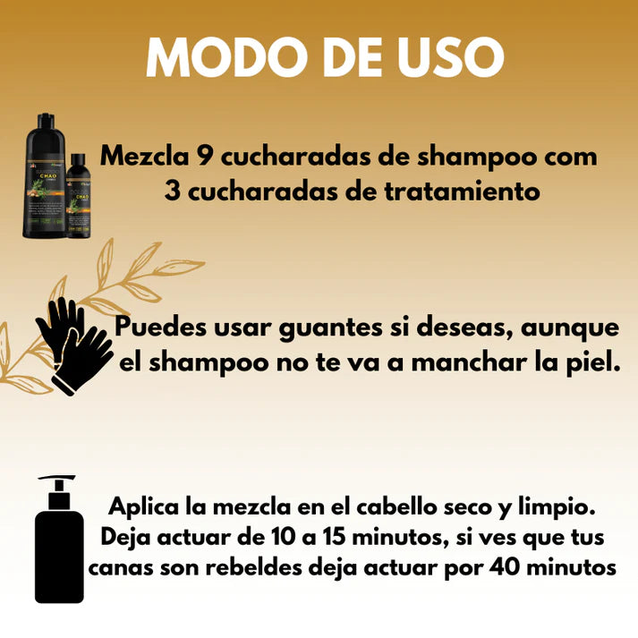 Shampoo Chao Canas – Cubre Canas + Tratamiento Activador GRATIS