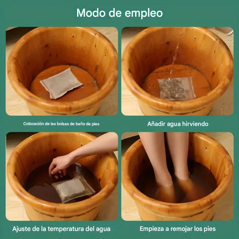 Pack De Hierbas desintoxicantes - 12 hierbas chinas tradicionales para baño de pies