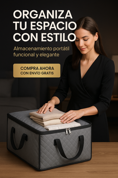 4 piezas Armario de almacenamiento portátil  para ropa, mantas y edredones, impermeable.