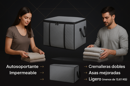 4 piezas Armario de almacenamiento portátil  para ropa, mantas y edredones, impermeable.