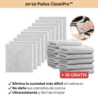 Paños de limpieza CleanPro 🎁 SOLO POR HOY LLEVA 10 MÁS GRATIS 🎁