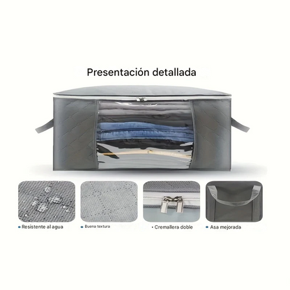 4 piezas Armario de almacenamiento portátil  para ropa, mantas y edredones, impermeable.